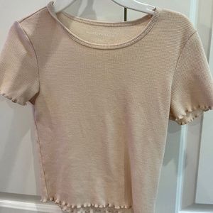 American Eagle Cream Crop Top